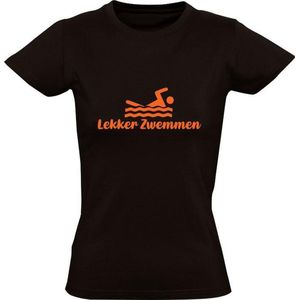 Lekker zwemmen Dames t-shirt | zwemmer | badmeester | strand