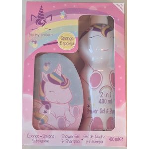 Eau My Unicorn Gift Set (Shower Gel & Shampoo 1D 400 ml + Sponge)