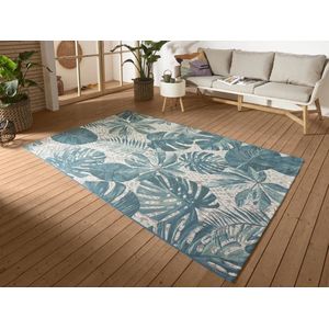 Flycarpets Flair Binnen & Buitenkleed Vloerkleed Tropical Leaves - Turquoise - 200x285 cm