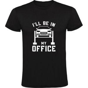 I'll Be in My Office Automonteur Heren T-shirt - garage - onderhoud - reparatie - tuning - auto - monteur - grappig - cadeau