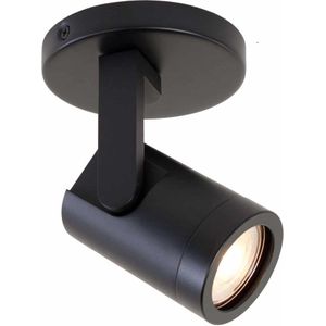 Moderne Halo spot | 1 lichts | zwart | metaal | GU10 | Ø 10 cm | zwenk- en kantelbaar | hal / slaapkamer | modern design