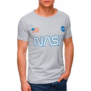 Ombre - heren T-shirt lichtgrijs - S1437 - Nasa