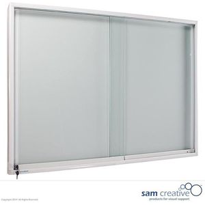 Vitrinekast Whiteboard Pro Series 67x127 cm | Afsluitbaar Whiteboard | Inclusief Sleutels | Sam Creative Whiteboard