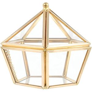 Geometrisch terrarium van glas, glazen juwelendoosjes, geometrisch glas terrariumbox, juwelendoosje glas terrariumbox, voor ceremonie, bruiloft decoratief, bloempot display
