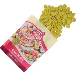 FunCakes Deco Melts Smeltsnoep - Candy Melts - Smeltchocolade - Limoen Groen - 250g