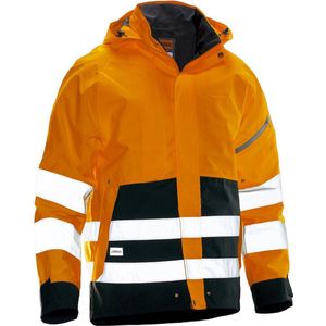 Jobman 1273 Hi-Vis Shell Jacket 65127341 - Oranje/Zwart - XL