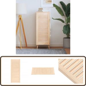 vidaXL Kastdeur - Lamellen - Grenenhout - 99,3x39,4cm Louvredeur - Houten Deur - Kastdeur - Grenenhout - Schuifdeur
