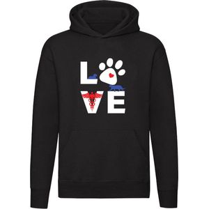 Love Hoodie | dokter | arts | kat | dierenarts | poes | hond | huisdier | poot | dierendag | dier | liefhebber | Unisex | Trui | Sweater | Capuchon | Zwart