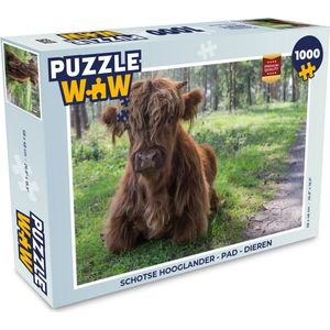 Puzzel Schotse Hooglander - Pad - Dieren - Legpuzzel - Puzzel 1000 stukjes volwassenen