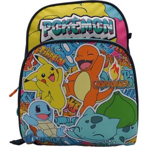 Pokémon - Rugzak - 2 vakken Premium Quality - 30cm - Pikachu - Squirtle - Charmander - Bulbasaur - Kleine rugzak