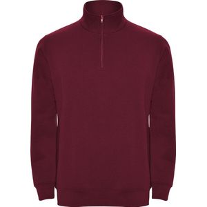 Donker Rode sweater met halve rits model Aneto merk Roly maat XL