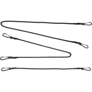 Verstelbare elastieken - Rubberen spanners - Spanelastieken met haken - 3 stuks .