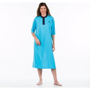 Nachthemd achter open - Nachthemd met drukknopen - Zorg nachthemd- Lichtblauw - XXXL