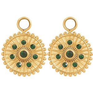 iXXXi Jewelry-Midnight Emerald-Goud-Dames Oorbellen-One-Size