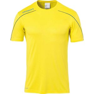 Uhlsport Stream 22 Shirt Korte Mouw Heren - Geel / Royal | Maat: XL