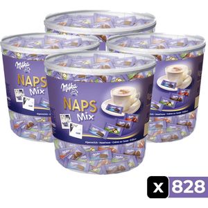 Milka Naps Mix - 207 mini's - 1000 Gram - 4 Stuks - Chocolade - Reep - Snack - Mixverpakking