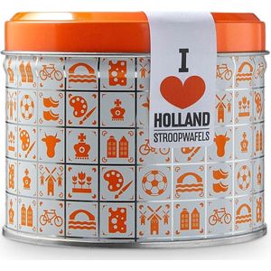 Daelmans Stroopwafels in Oranje blik - Doos met 9 blikken - 8 Stroopwafels per blik (72 Koeken)