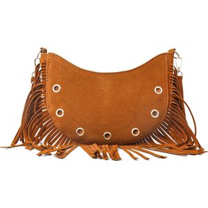 Schoudertas Coco - damestas - verstelbare schouderriem - afsluitbaar - vegan leer - boho style - afneembare schouderriem - clutch