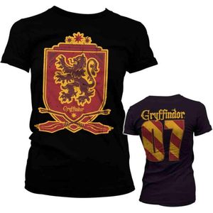 Harry Potter Dames Tshirt -L- Gryffindor 07 Zwart