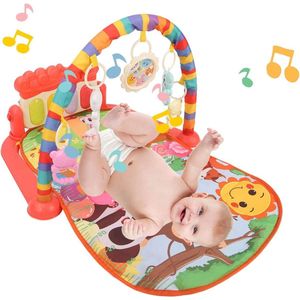 Baby Gym Piano Speelkleed - Kick And Play - Cartoon Forest Animal Pattern - Muzikaal Licht - Pasgeborenen Playmat