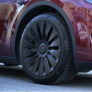 MHDW - Wieldoppen geschikt voor Tesla Model Y - Mat zwarte Performance 14 spaaks wielkappen set - upgrade voor 19 inch - Beschermende schuimlaag voor velgen - Auto Exterieur Accessoires Nederland en België