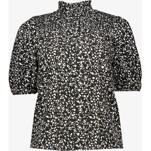 TwoDay dames blouse zwart met witte print - Maat 3XL