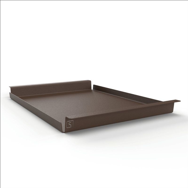 Dienblad Rechthoek | Bruin | Groot | Hocker | Industrieel | Metaal | Aluminium | Design | Gepoedercoat | Flip Tray | 62 × 44 × 5 cm