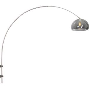 Wandlamp Sparkled light | 1-lichts | wit | Ø 40 cm kap | smoked glass | modern-klassiek design | draaibaar, kantelbaar, uitschuifbaar | E27 fitting | 38x150 cm