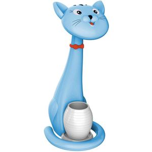 LED Kinder Nachtlamp - Tafellamp - Kat - Aanpasbare Kleur - Blauw - Touch - Dimbaar