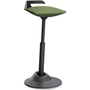 Muvman - Zit-sta stoel Zwart Zitting Microvezel Groen - Bureaustoel