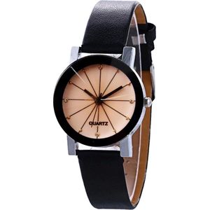 Fako® - Horloge - Black Ivory Quartz - Ø 31mm - Zwart & Crème