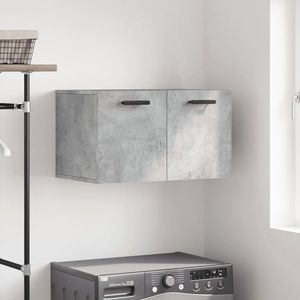 The Living Store Wandkast - - Opbergkast - Afmetingen- 60 x 36.5 x 35 cm - Kleur- Betongrijs - Materiaal- Bewerkt hout