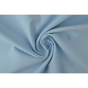 10 meter molton stof - Baby blauw - 100% katoen - Molton stof op rol
