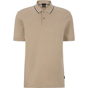 BOSS Penrose slim fit polo - jersey - beige