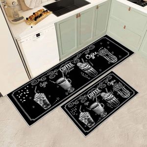 Kitchen Rugs, Pack of 2, Vintage, Non-Slip, Washable, Durable Kitchen Runner, Hallway Runner, Anti-Fatigue Kitchen Rug Runner for Kitchen, Carpet for Bathroom/Living Room, Hallway (D, 40 x 60 + 40 x