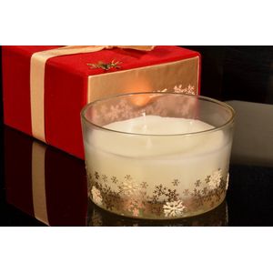 Candles by Milanne Prachtige Geschenkdoos met ronde 3 pits kaars - Wit