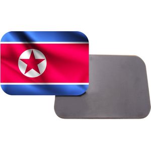 Magneet Met Opdruk | 5x7 cm | Geschenk | Koelkastmagneet | Vlag Noord Korea