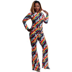 Karnival Costumes Pride Jumpsuit Dames Carnavalskleding Dames Foute Party Carnaval Kostuum Dames Verkleedkleren Volwassenen Regenboog Gay Pride LHBTI - Polyester - Maat S