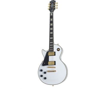 Epiphone Les Paul Custom Alpine White Lefthand - Elektrische gitaar voor linkshandigen