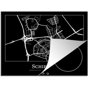 Inductie beschermer - Inductie Mat - Kookplaat beschermer - Kaart - Schiedam - Stadskaart - Plattegrond - Inductie beschermer - Inductie Mat - Kookplaat Beschermer - 59x52 cm - Afdekplaat inductie - Inductiebeschermer
