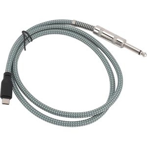 Opnamekabel Gitaar - USB C - Audiokabel - Microfoonsnoer - Plug and Play - 635 Mm - 1/4 Inch - Aux Jack - Stereokabel - Luidsprekermixer - 1m/33ft