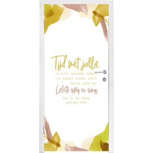 Deursticker Quotes - Waterverf - 'Tijd met jullie..... liefste opa en oma' - Spreuken - 80x205 cm - Deurposter