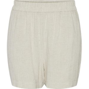 Pieces Broek Pcvinsty Hw Linen Shorts Noos Bc 17146435 Oatmeal Dames Maat - L