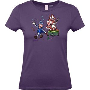 Dames T-shirt Carnavalsoptocht | Carnaval | Carnavalskleding Dames Heren | Paars | maat XS