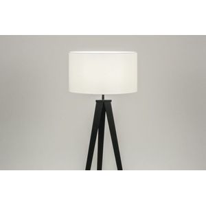 Lumidora Vloerlamp 30879 - ANTIQUA - E27 - Zwart - Wit - Metaal - ⌀ 51 cm