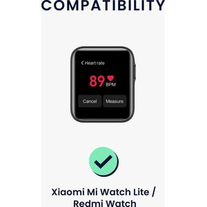 kwmobile smartwatch bandje en bumper van silicone - geschikt voor Xiaomi Mi Watch Lite / Redmi Watch - in lila wolk - Optimale bescherming