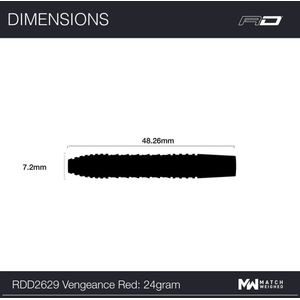 Red Dragon Vengeance Red 90% - Dartpijlen 24 Gram