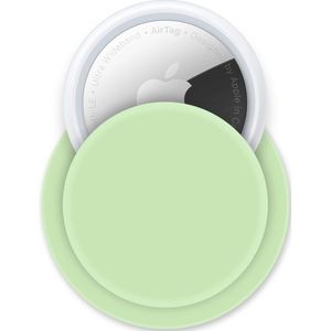 Telefoonglaasje Hoesje Zelfklevend Geschikt voor Apple AirTag - Siliconen - Groen