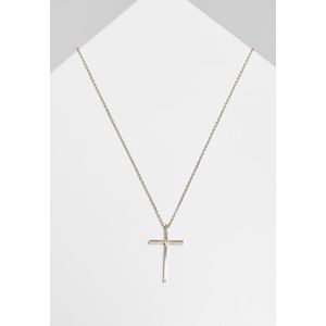 Urban Classics - Big Basic Cross Necklace gold one size Ketting - Goudkleurig