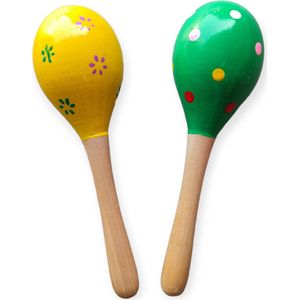 Muziekinstrumenten voor kinderen - Sambaballen – Maracas Speelgoed instrument - Hout - 2 stuks